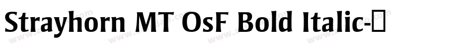 Strayhorn MT OsF Bold Italic字体转换